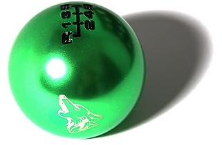 Coyote Badge Shop - 6-Speed Shift Knob - Coyote Logos for 2015+ Ford Mustang (Green)