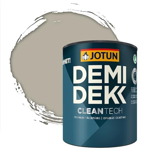 Jotun - Peinture Bois, Lasure Opaque pour Extérieur et Intérieur Satinée - DEMI DEKK CLEAN TECH - RAL 7032 - Gris Silex - 0,75L