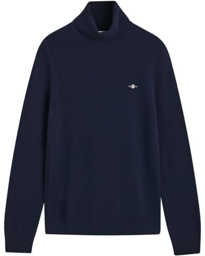 GANT Extrafin lammull rullkrage, Kvällsblå, L