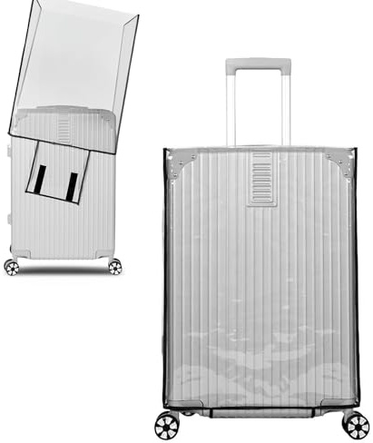 RXKFIGX Kofferschutzhülle, 28 Zoll Transparente PVC-Kofferabdeckung Schutz Gepäckabdeckung für Rollkoffer, Durchsichtig, Kofferhülle Reisekoffer Schutzhülle Wasserdicht Waschbar Kratzschutz