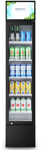 BODEGACOOLER Commercial Merchandiser Refrigerator, Glass Door Commercial Beverage Refrigerator, Beverage Display Cooler with Soft LED Light and Adjustable Shelves, 5.7 Cu. Ft. Single Swing Door, Black