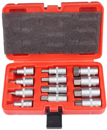 Juego de 12 llaves de vaso Allen resistentes profesionales de 1/2 pulgada