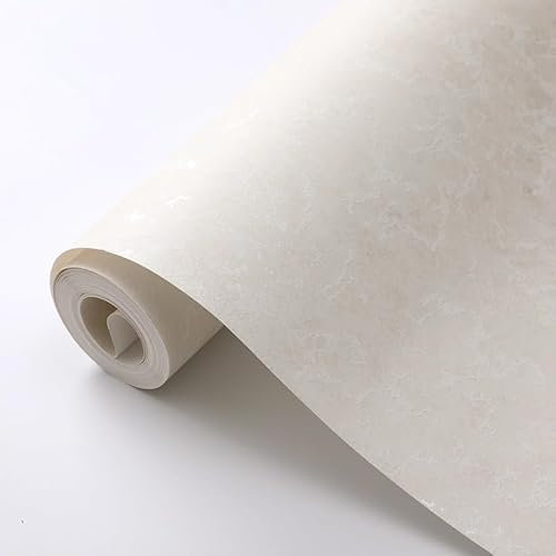 Tarwanear Cream Industrial Textured Concrete Effect Wallpaper Retro Stone Textures Wallpapers Shabby Chic Matte Wall Paper Roll for Feature Walls Living Room,Hallway,Bedroom