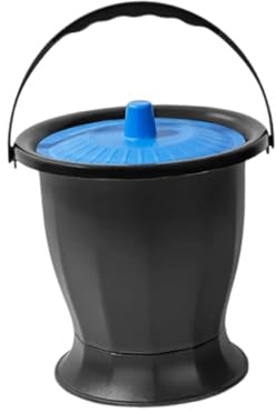 FashionCha Bouteille D'urinoir avec Couvercle pour Une Utilisation Au Chevet, Pot de Chambre pour Adultes et Enfants, Bleu