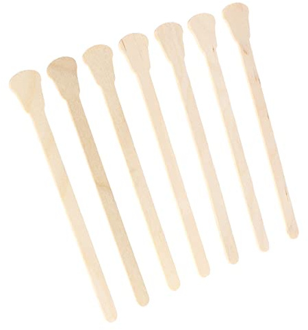 LIFKOME 150pezzi Spatole in Legno Monouso Estremità Arrotondate Inclusi Bastoncini Di Cera Per Ceratura Caldo e Strisce Per Uso Professionale in Salone e Domestico