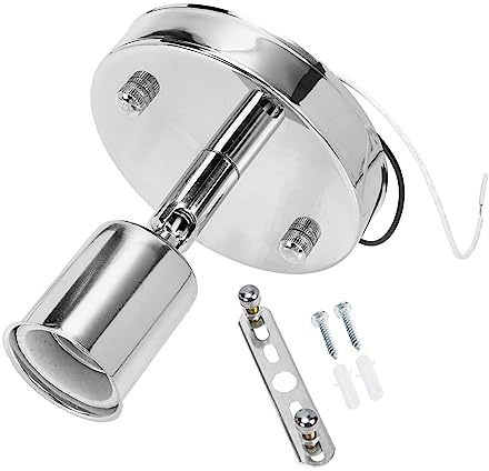 NOLITOY E27 Schraublampenfassung Verstellbar 180° Drehbar Keramik Lampensockel Pendelleuchte Kompatibel Mit Led Glühbirnen Wohnraum Nachttisch Wohnzimmer