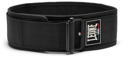 LEONE 1947 LIFTER Cintura Sollevamento Pesi – Supporto Schiena Unisex Adulto – nero/M -Allenamento Palestra Bodybuilding – Cod. AC801