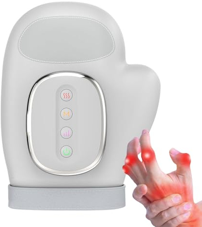 Electric Compression Hand Massager - PU, PE, Metal 25 x 13.5 cm 2000 mAh | Wrist Massage Device | Relaxing for and Hand Care