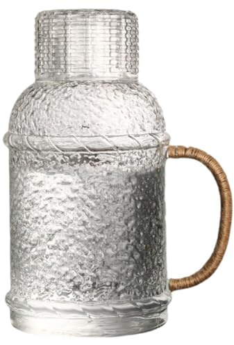 NIYANGLE Jarra de Agua de Vidrio Templado 20L Diseño Martillado Jarra Transparente Resistente al Calor para Uso Doméstico Adecuado para Agua Fría y Té Hogar