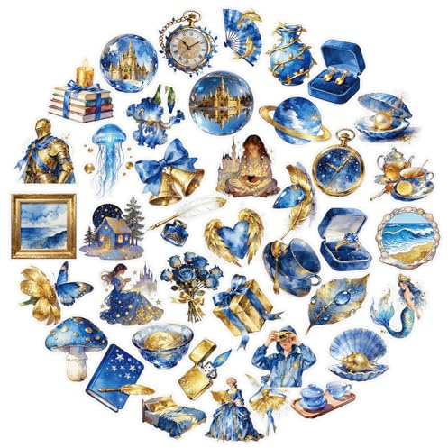 APAREAL Aesthetic Fantasy Stickers Set 50 Stück, Vintage Märchen Anime Aufkleber für Scrapbook Journal Laptop MacBook Koffer Fahrrad Skateboard Snowboard, Wasserfeste Transparente PET Sticker