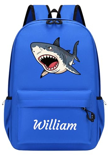 Generisch Mochila infantil personalizada, mochila individual para niños con nombre y diseño, mochila impermeable para guardería/escuela primaria/adolescentes, mochila para niñas y niños S/M/L, azul