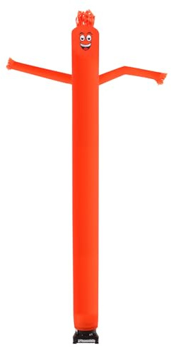 Kazafa Muñeco hinchable de 6 m con soplador de 750 W y cierre de , resistente a la rotura para publicidad y eventos al aire libre (naranja)