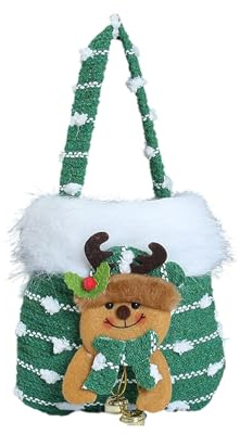 Geschenkbeutel aus Stoff mit weihnachtlichem Motiv für Paare, perfekt für die Aufbewahrung von Geschenken in einer Baumwolltasche