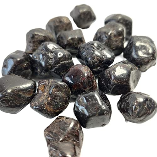 ZYFSHA FACSER Naturlig Kristall Grov Naturlig granat för smyckestillverkning Gör-det-själv Armband Halsband Material Polerad Sten Rock Grus Gem Tumbled (Färg: 10-15mm 50g)