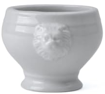 Holst Porzellan LK 010 SO Lot de 10 terrines en porcelaine 0,10 L Blanc/Gris 6,5 x 6,5 x 5,5 cm