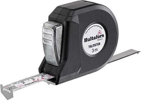 Talmeter Bandmaß 3 Meter I Hultafors I 7-in-1 Massband mit patentierter Zusatzfunktion für Innen- und Aussenmessungen I Genauigkeitsklasse II I Made in EU I 359203