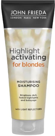John Frieda Sheer Blonde Highlight Activating Moisturising Shampoo med avokadoolja för blont hår, 250 ml
