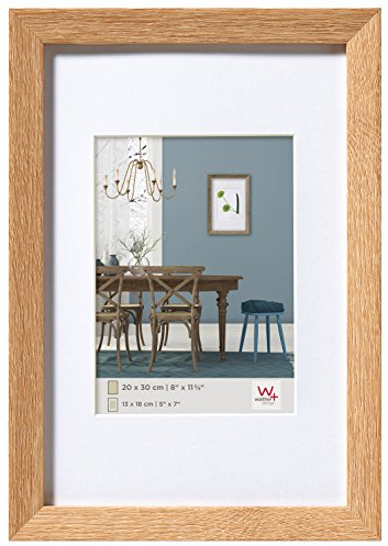 walther design rovere chiaro 20 x 30 cm con passe-partout, cornice in legno Fiorito EF030E