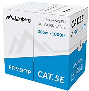 LANBERG Bobina Cat.5E FTP RJ45 Trenzado CCA AWG24 305M Gris