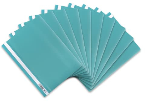 Oxford Schnellhefter A4, aus Kunststoff, türkis, 10 Stück