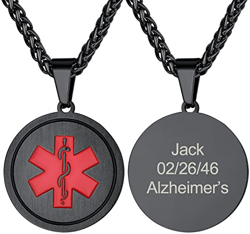 Supcare Vatertagsgeschenk Herren Personalisiert Dog Tags Halskette, Erkennungsmarke Hundekette Anhänger Gravur Name Text Edelstahl Militär Armee Kette Hund Necklace Modeschmuck für Frauen Jungen
