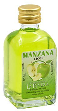 Lote de 20 Botellas de Licor Decorativas Modelo FrascaManzana. Regalos Originales. Licores y Complementos. Detalles para Bodas, Comuniones, Bautizos y Cumpleaños. CC