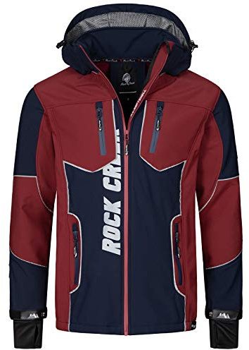 Rock Creek Softshelljacke Herren Outdoor H-237 | Wasserabweisende Übergangsbekleidung, funktionale Wanderjacke für Männer, Camping, Freizeit und wechselhaftes Wetter