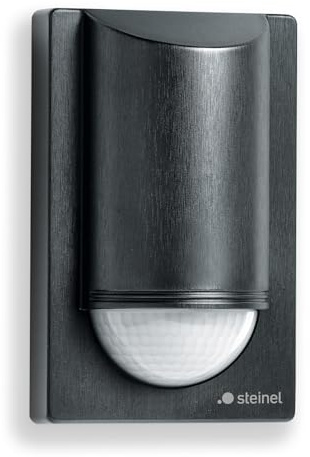 Steinel Bewegungsmelder is 2180 ECO Schwarz, 180°/12 m PIR-Sensor, 350 W LED Schaltlast, Wandsensor, Unterkriechschutz