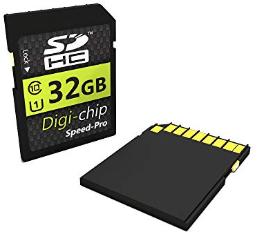 Digi Chip 32GB SD Class 10 Memory Card For Canon Powershot SX620, SX500 IS, SX730 HS, EOS 250D, G7 Mark II, G7 Mark III, G9 X Mark II