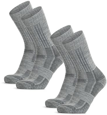 DANISH ENDURANCE 2 paia di calzini da trekking in lana merino premium, anti-vesciche, da uomo e da donna