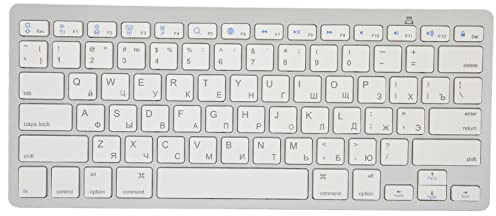 Dilwe Bluetooth Tastatur, 78 Tasten, Ultraschlanke und Kompakte Kabellose Tastatur, Tragbare Externe Tastatur für Laptop Tablet Computer (Russisch)