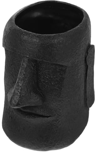 PRETYZOOM Osterinsel-Kopf Blumentopf Aus Harz Moai Statue Pflanzgefäß FüR Sukkulenten Kreativer BlumenüBertopf FüR Garten Balkon Und Wohnraumdekoration
