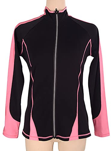 Youthful flying Eiskunstlauf Jacken für Frauen Und Mädchen Eiskunstlauf Skating-Anzug mit Fleece-Futter Sportbekleidung(Size:3XL,Color:Rosa)