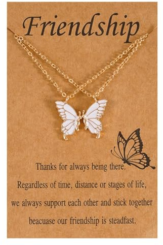 RIXERKOC Freundschaftsketten BFF Ketten für 2 Geschenke für Mädchen Halskette Schmuck Long Distance Geburtstag Weihnachten Geschenke für Frauen Mädchen Schwestern