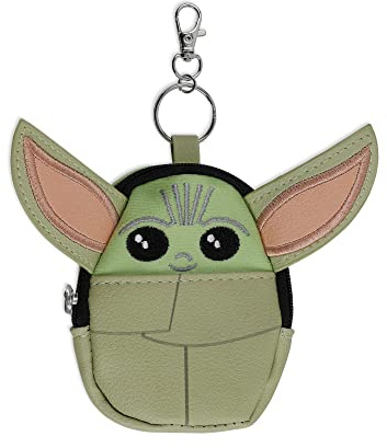 Disney Baby Yoda Mini-Rucksack, Schlüsselanhänger, Grün, Schwarz und Beige, Einheitsgröße, Kind