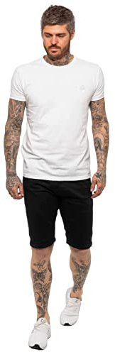 989Ze ENZO Mens Slim Fit Stretch Chino Shorts — 98% Cotton, 7 Colours, Sizes 28-50W