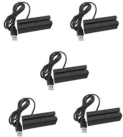 Speesy 5X MSR90 Lector de Tarjetas para Lector de Tarjetas con Magnética USB Stripe 3 Pistas Mini Swiper para PC USB