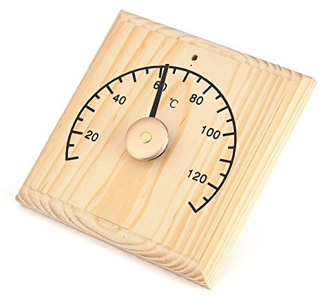 2 in 1 Sauna Thermometer und Hygrometer, Holz Sauna Hygrothermograph, 0~140℃ Indoor Thermometer Temperaturanzeige für Sauna Raum Wandmontage