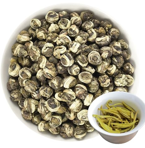 100% Jasmine Dragon Pearls 125g/4.4oz Loose Leaf Green Tea of Chinese - Premium Jasmine Green Tea