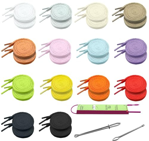 28 Pcs Drawstring Replacement,14 Colors Hoodie String Replacement Cord with Bodkin and Plastic Drawstring Threaders Flat Drawstring Cords for Hoodies,Sweatpants,Shorts,Pants,Sweatshirt