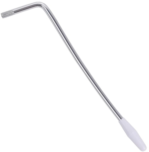 6mm Whammy Bar Guitar Tremolo Vibrato Arm Trem Bar Stick for Strat Style Electric Guitar Tremolo System Stratocaster Silver with White Tip