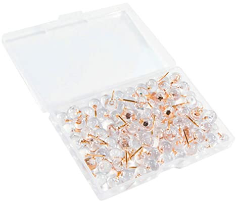 HOODANCOS 100pcs Push Tacks Rose Gold Karte Tacks Multi-Funktion Kork Tacks für Büro