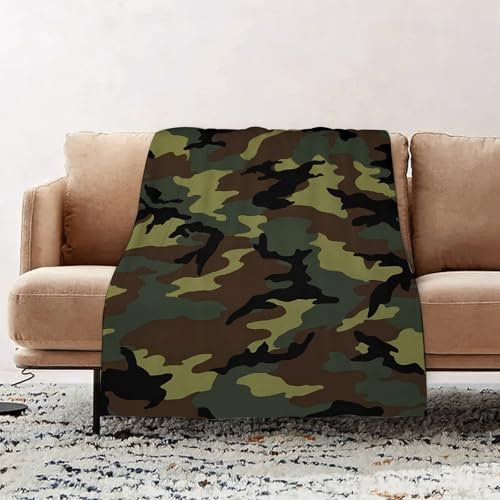EOMKSE Kuscheldecke Flauschig Decke - weiche warme Fleecedecke 150x200cm als Decke Sofa,Camouflage-Militärmuster für Kleidung, Vektor,Wohndecke oder Couchdecke überwurf