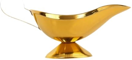Folpus Edelstahl -Soße, Saucier -Saucier -Servierschale 10 Unzen robuste Soßegurer -Restaurant für Milchsalat -Dressing -, Gold