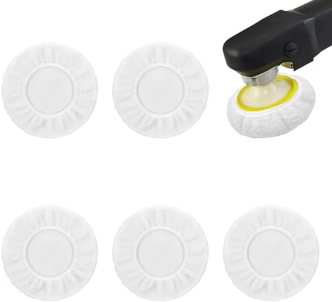 5 Pezzi Tampone in Lana per Lucidare Lana Panni da Rivestimento per Lucidatrice Tamponi Lucidatura Auto Kit Lucidatura Auto Lucidatura Auto Adatti Lucidatrice Auto per la Lucidatura Dell’Auto