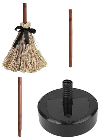 Escoba de bruja: accesorio de Halloween bailando, movimiento brillante animado con sonidos espeluznantes, flotadores, perfecto para fiestas embrujadas, patios, decoración de Halloween