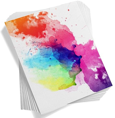100 Blätter Aquarellpapier A6 120 g/m², Postkarten Blanko Aquarellpapier Weiß Aqurellpapierblock, 10,1 x 15,1 cm Aquarellblock Watercolor Paper A6 Aquarell Karten für Aquarell, Zeichnen und Lettering