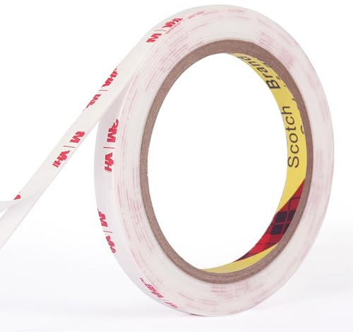Moeey Double Sided Tape Heavy Duty-Extra Strong Mounting Adhesive,Waterproof Removable Acrylic Foam Strips for Poster,Pictures,Mixtiles,Home,Indoor Outdoor (10mm width)