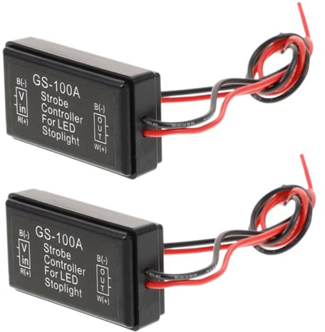 Hemobllo 2 pièces Module Contrôleur Stroboscopique LED pour Feux de Stop Haute Visibilité Installation Facile pour Voitures et Motos Améliore la Sécurité Routière