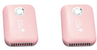 2 juegos de secador eléctrico de pestañas de mano, sin aspas, USB, para manicura de pestañas, uñas, color rosa